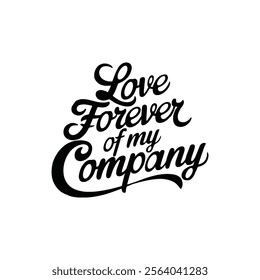 Love for ever typography vector 