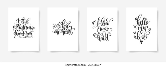 Love Everything About You One Love Stock Vector (Royalty Free ...
