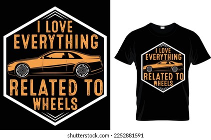 I love everything... t-shirt design template