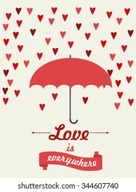 Love is everywhere. St/ Valentines card