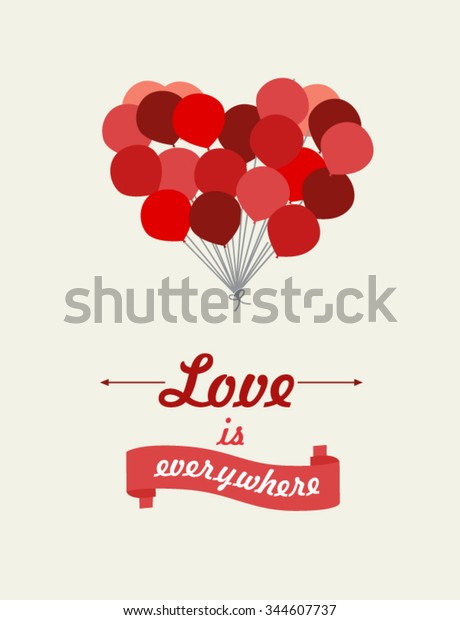 Love Everywhere St Valentines Card Stock Image Download Now