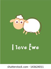 i love ewe sheep