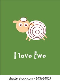 i love ewe sheep