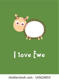 i love ewe sheep