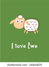 i love ewe sheep