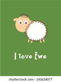 i love ewe sheep