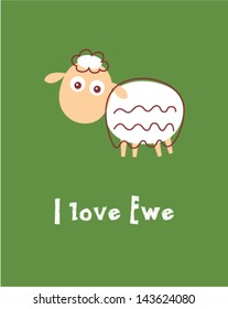 i love ewe sheep