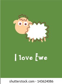 i love ewe sheep