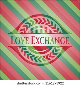 Love Exchange christmas badge.