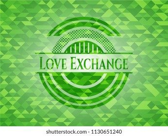 Love Exchange green mosaic emblem