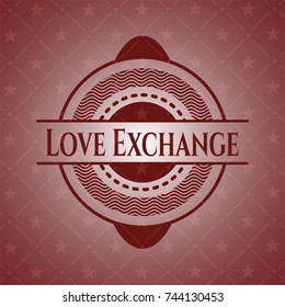 Love Exchange realistic red emblem
