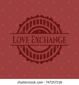 Love Exchange retro style red emblem