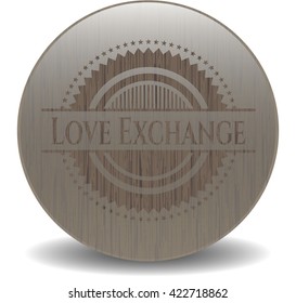 Love Exchange wood emblem. Retro