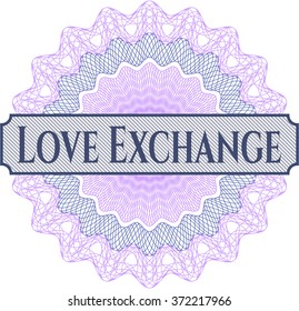 Intercambio de amor escrito en rosette