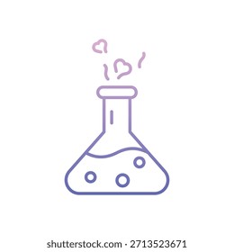 Icono de Vector de experimento de amor ilustración de stock