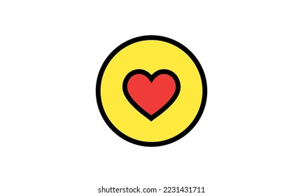 love expression emoji  vector yellow head simple modern design eps 8