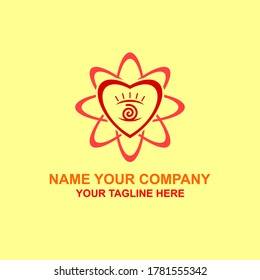 Love Auge abstraktes Logo Design