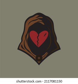 Amo caballero de la cara, adecuado para el logo del equipo, identidad, comunidad o necesidades gráficas, etc.