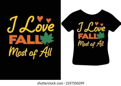 I Love Fall Most of All svg design