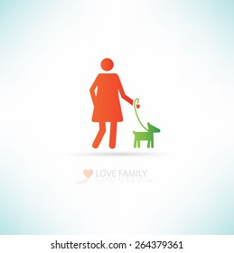 Love family concept design,clean vector