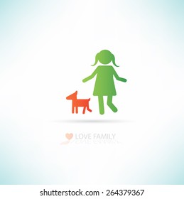 Love family concept design,clean vector