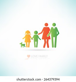 Love family concept design,clean vector