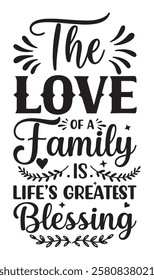 The Love of a Family is Life’s Greatest Blessing - An Inspirational Quote Design