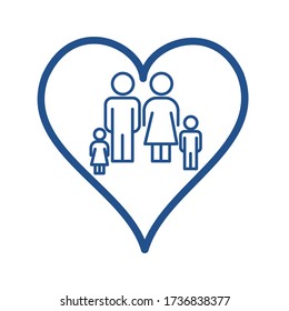 love family 
icon design, flat style trendy collection