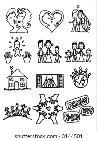 Love and family illustrations