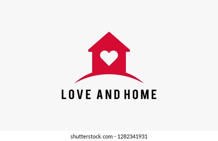 Love Family Logo designs Concept, Love and Home Logo template designs