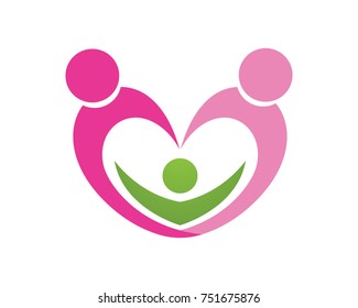 Love Family  Logo and symbols Vector Template icons app
