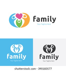 Love Family and People Logo Template