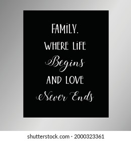 love family printable cuttable vector illustration quote sign
