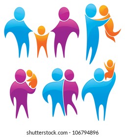 love, family and relationship, vector collection of signs and symbols