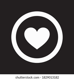 Love and favorite button vector icon. Perfect multimedia player interface button.