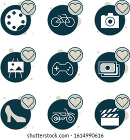 Love favorite   icon set suitable for info graphics