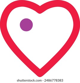 Love, favorite, like, heart, romance, affection, passion, valentine Icon Illustration.