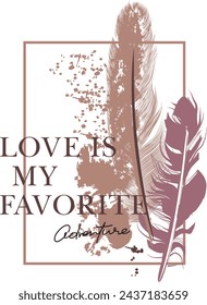 love feather favorite tshirt art