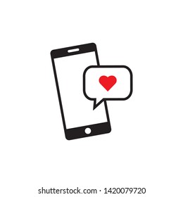 Love feedback icon graphic design template vector illustration