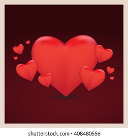 Love, feeling, emotion - illustration for Valentines Day. Vector art.