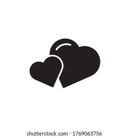 icono de sentimiento amor glifo ilustración vector diseño negro. aislado en fondo blanco