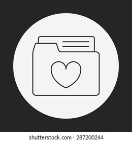 love file line icon