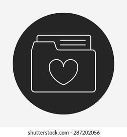 love file line icon