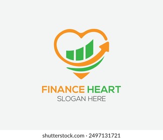 Logotipo de finanzas de amor y símbolos de amor ilustración de concepto de Vector 