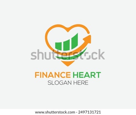 Love finance logo and love symbols vector concept illustration 