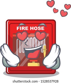 In love fire hose cabinet with cartoon shape