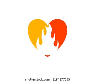 Love Fire Logo Design Element