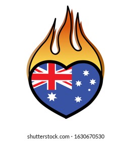 Love Fire Logo Design Element. Fire Heart Logo designs concept vector, Love Fire logo symbol icon.