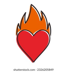 Love Fire Patch V82 Patch Streetwear, Urban, Luxury, Modern Design Patch Commercial Use
