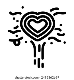 love fireworks line icon vector. love fireworks sign. isolated contour symbol black illustration